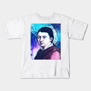 Friedrich Schlegel Snowy Portrait | Friedrich Schlegel Artwork 13 Kids T-Shirt